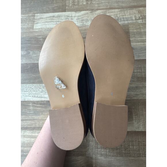 NWOT ASOS Kiltie Fringe Tassel Suede Navy Loafer Shoes size 9 - Picture 4 of 6